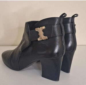 Tory Burch Gemini Link leather heeled ankle bootie SZ 9